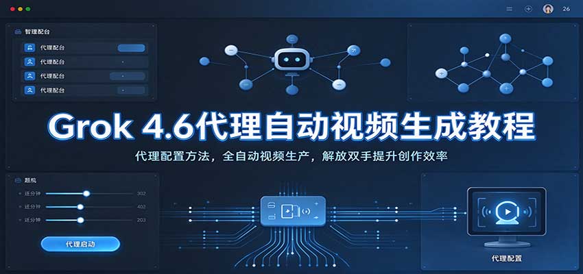 Grok 4.6�����Զ���Ƶ���ɽ̳̣��������÷�����ȫ�Զ���Ƶ���������˫����